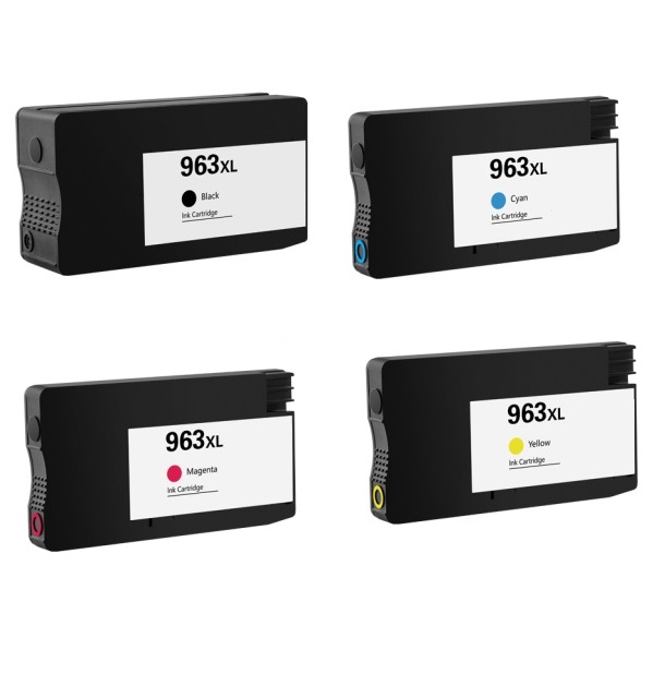Kit De Recharge Encre 4x100ml – Compatible HP OfficeJet Pro 9010, Cartouches 962-965 XL | Encre Colorant Haute Qualité